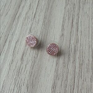 Kate Spade Rose Gold Pave Diamond Disc Earrings